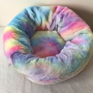 🍎Unicorn colors puppy dog multicoloured circle soft bed